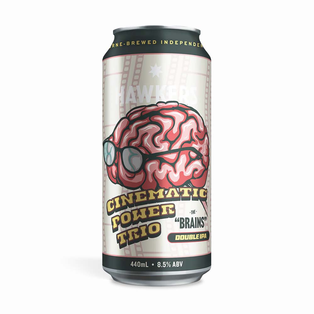 Hawkers Beer - Cinematic Power Trio - The Brains Double IPA