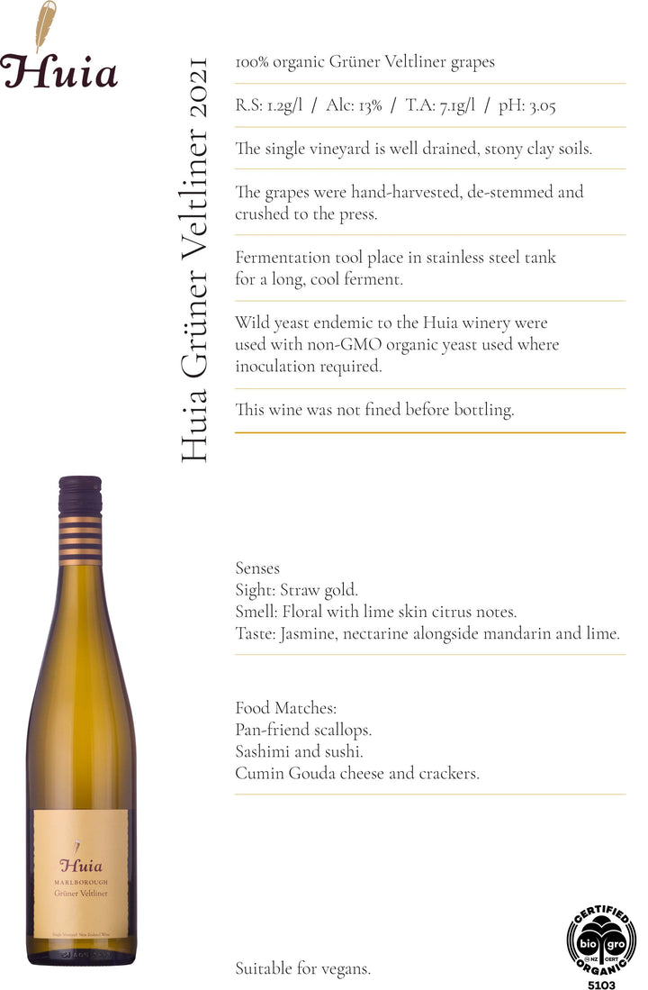 Huia Gruner Veltliner 2022