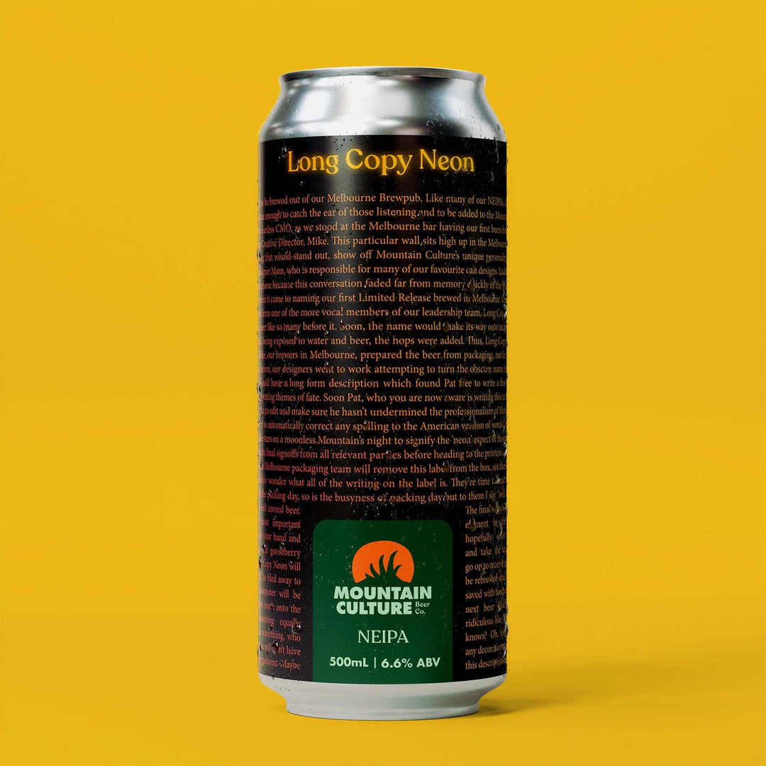 Mountain Culture - Long Copy Neon NEIPA