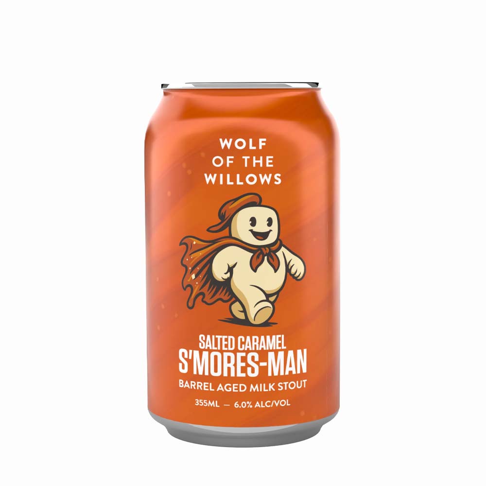 Wolf Of The Willows - Salted Caramel S'mores-Man Barrel Aged Milk Stout