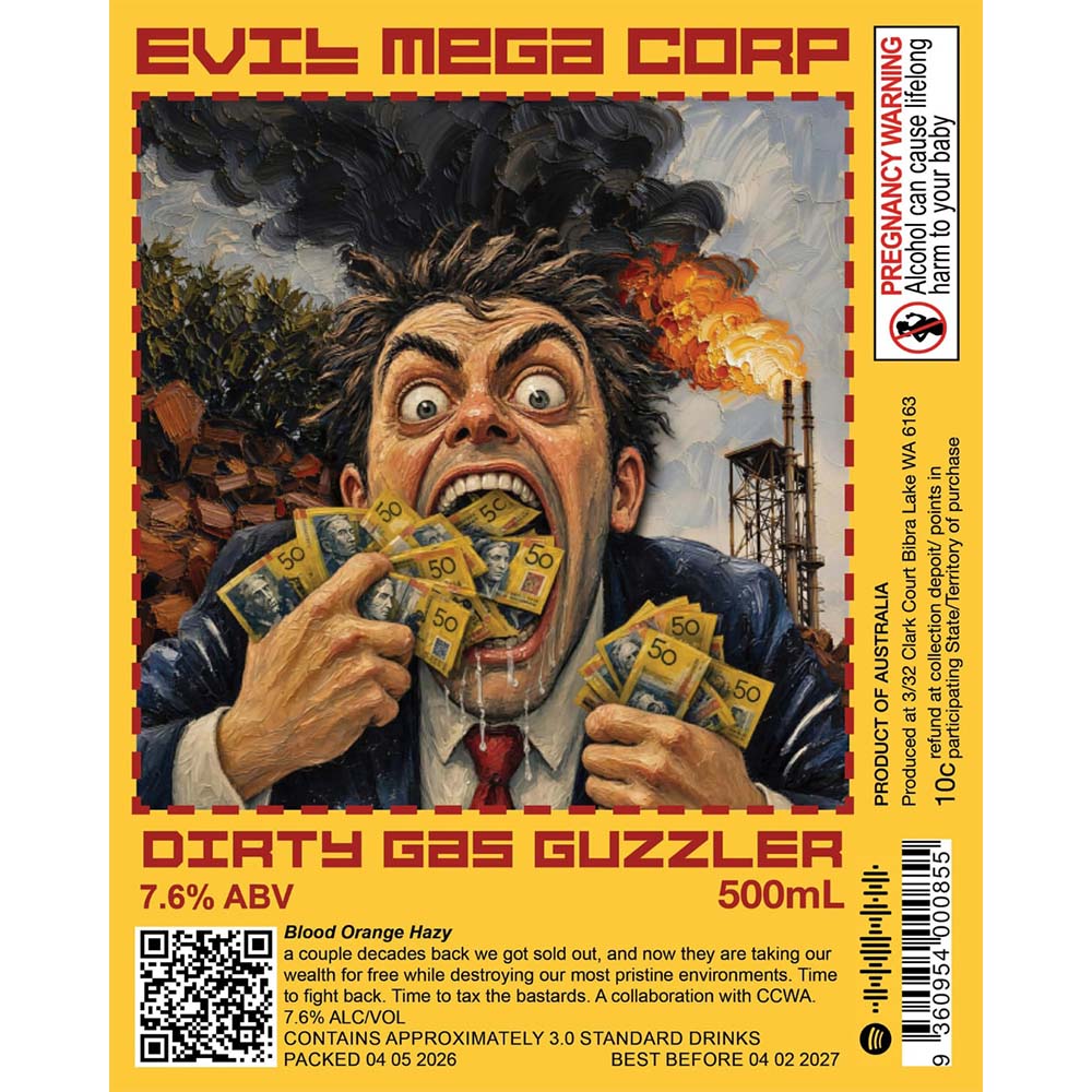 Evil Mega Corporation - Dirty Gas Guzzler Blood Orange Hazy IPA