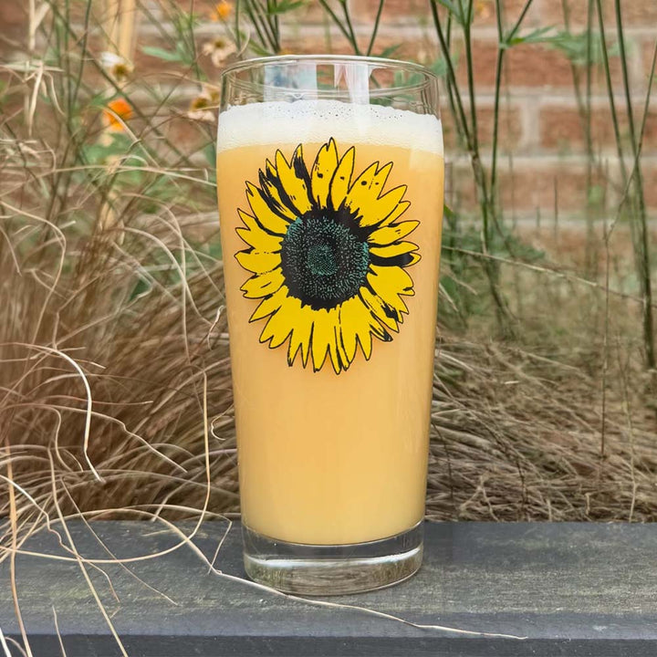 Fidens SUNFLOWER two sided printed glass 500ml