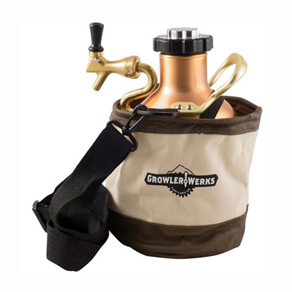 GrowlerWerks uKeg64 Khaki Carry Bag - The Beer Barrel