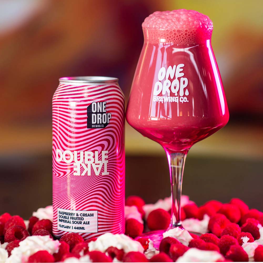 One Drop Brewing - Raspberry + Cream Double Take - Double Fruited Imperial Sour Ale