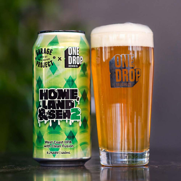 One Drop Brewing x Garage Project - Home, Land, & Sea 2 West Coast Double IPA with Clean Fusion