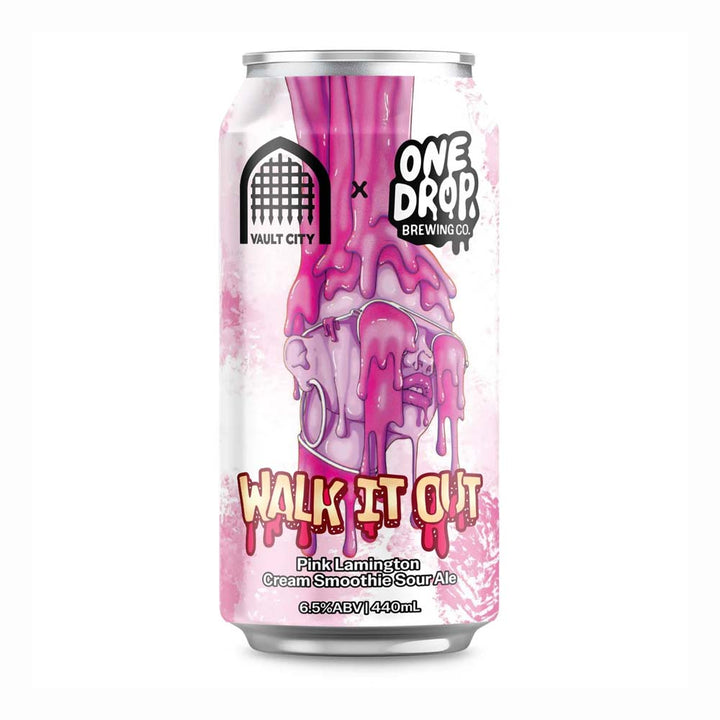 One Drop Brewing x Vault City - Walk It Out - Pink Lamington Cream Smoothie Sour