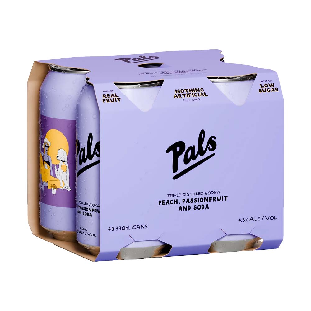Pals - Vodka, Peach, Passionfruit &amp; Soda 4-PACK